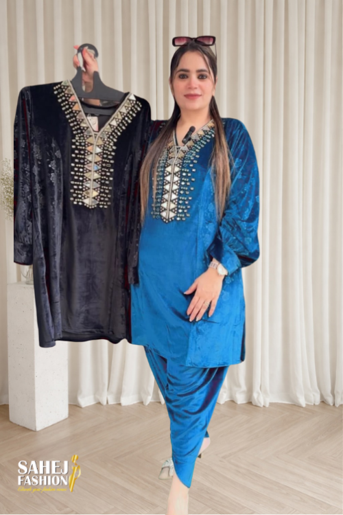 Stylish Ethnic Velvet Coordset