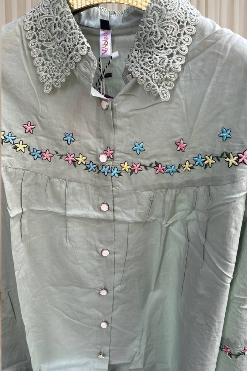 Feminine Button-Down Shirt - Image 2