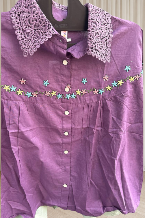 Feminine Button-Down Shirt - Image 3