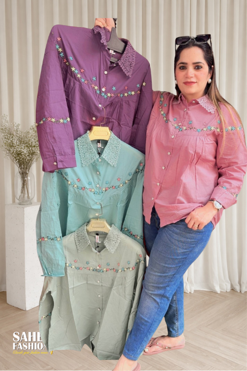 Feminine Button-Down Shirt