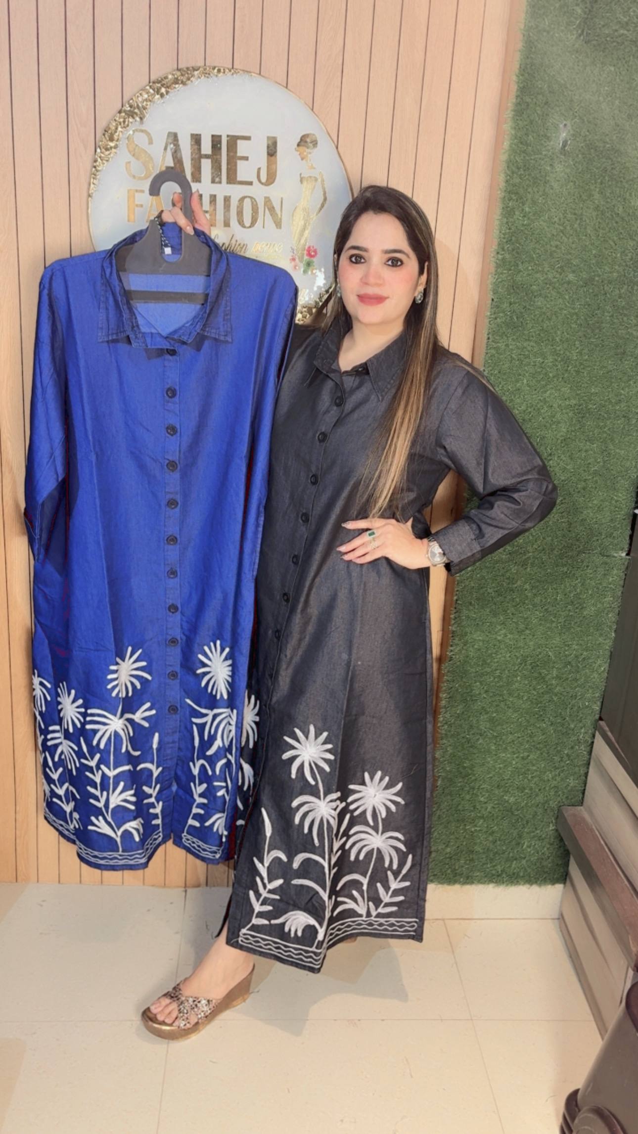 Korean Cotton Denim One Piece