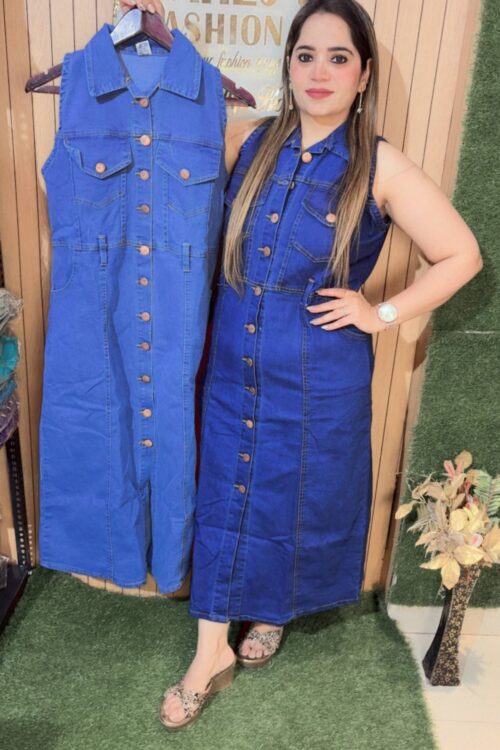 Korean Denim Sleeveless One Piece